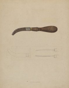 Fichier de cheville en bois, vers 1937 - Lloyd Charles Lemcke