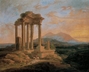 Paysage avec ruines