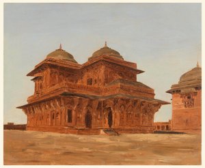 Dessin, Fatehpur Sikri, Palais de Birbal, Inde, 19 mars 1881