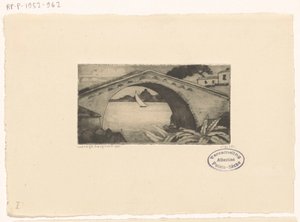 Pont en Corse - Lodewijk Schelfhout (signed by artist)