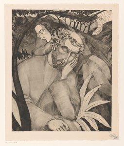 Christ sur le mont des Oliviers - Lodewijk Schelfhout (signed by artist)