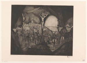 Golgotha I - Lodewijk Schelfhout (signed by artist)