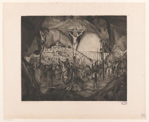 Golgotha I - Lodewijk Schelfhout (signed by artist)