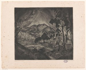 Paysage vallonné avec industrie - Lodewijk Schelfhout (signed by artist)