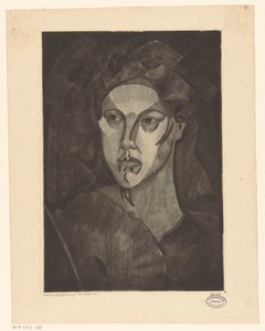 Tête de femme I - Lodewijk Schelfhout (signed by artist)