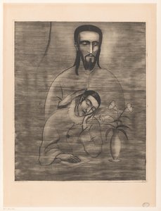 Pierrot et Christ (Le Rêve de Pierrot) - Lodewijk Schelfhout (signed by artist)