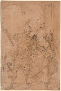 Alexandre et Thaïs incendiant Persépolis - Lodovico Carracci