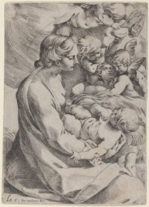 Madone et Enfant avec des Anges - Lodovico Carracci
