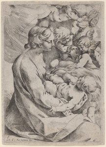 Madone et Enfant avec des anges - Lodovico Carracci