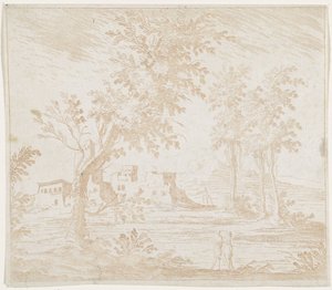 Paysage avec ruine