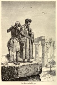 Ibn Battuta en Égypte, voyageur médiéval Muhammad Ibn Battuta visitant l