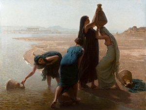 Français :  Femmes fellahs au bord du Nil
Hébreu : נשים שואבות מים על שפת הנילוס