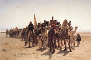 Pèlerins allant à La Mecque