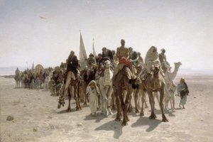 Pélerins allant à la Mecque
