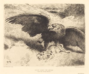 Aigle Liant un Lièvre - Léon Bonnat