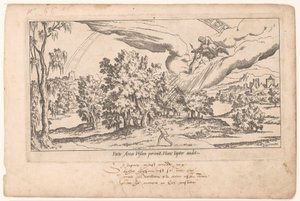 Callisto est emportée par Jupiter dans le ciel étoilé Le Fable de Calisto (titre de la série) Mythe de Callisto (titre de la série) - Léon Davent (attributed to)