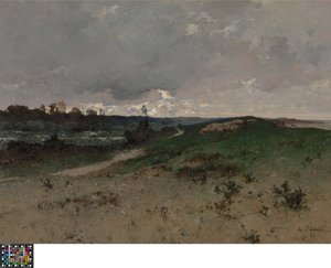 Paysage près de Saint-Jean-le-Thomas (Normandie) - Leon Germain Pelouse