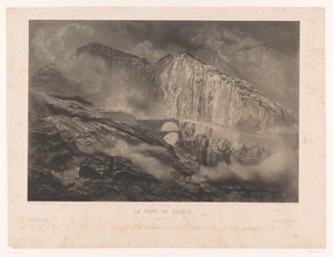 Vue du Pont du Diable dans le col du Saint-Gothard - Léon Jean Baptiste Sabatier