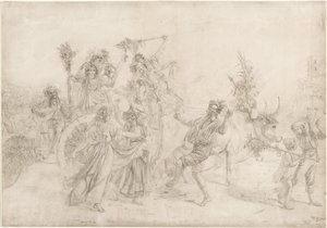 Pèlerins revenant de la fête de la Madonna dell