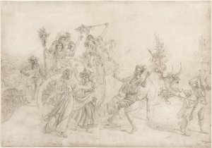 Pèlerins revenant de la fête de la Madonna dell