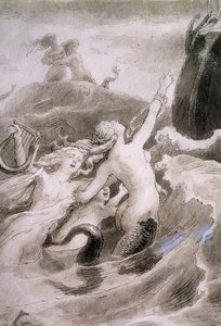 La Petite Sirène, illustration de Lorenz Frolich pour le conte de Hans Christian Andersen