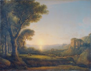 Le golfe de Baiae au coucher du soleil