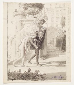 "Alors il la prit par la main et la conduisit dans le château"