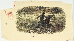 Deux cavaliers montant de la mer - Lorenz Frølich