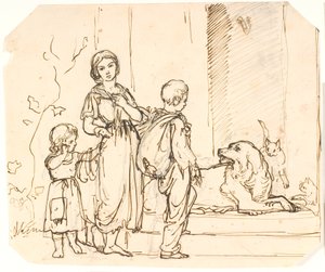 Trois enfants mendiants - Lorenz Frølich