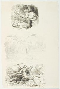 Trois esquisses pour La Fille du Roi des Marais