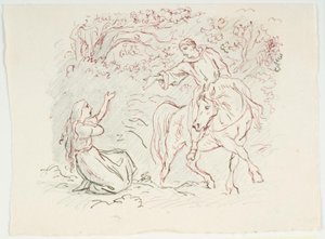 Esquisse pour La Fille du Roi des Marais - Lorenz Frølich