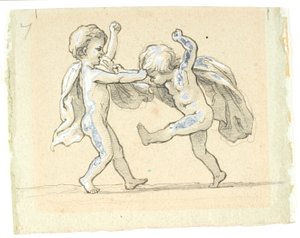 Vignette avec deux enfants se battant