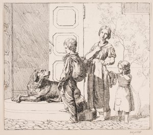 Trois enfants mendiants - Lorenz Frølich