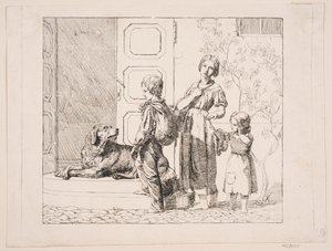 Trois enfants mendiants - Lorenz Frølich