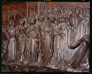 Le Sanctuaire de Saint Zenobius, détail de la foule du Miracle du garçon Strozzi (détail)