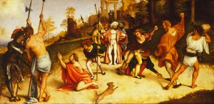 Le Martyre de Saint Étienne, division du Retable de Martinengo par Lorenzo Lotto (détail) - Lorenzo Lotto