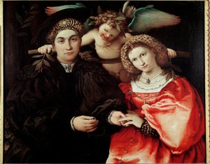 Maître Marsilio (Marsilio Cassotti) et sa femme (Faustina)