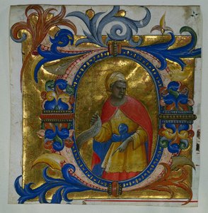 Initiale D[eus in loco] avec un prophète extrait d