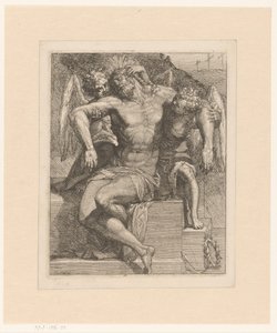 Christ mort soutenu par deux anges - Lorenzo Sabatini