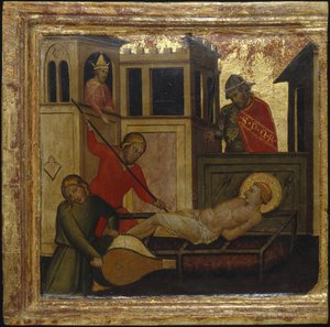 Le martyre de Saint Laurent. Scènes de la vie de Saint Laurent, predella, vers 1412