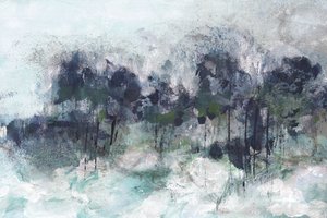 Abstraction de forêt brumeuse