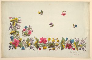 Design floral pour textile imprimé