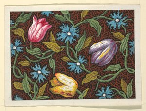 Motif floral pour textiles imprimés