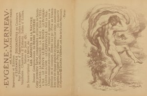 Nu dansant et publicité pour "Estampes décoratives" d