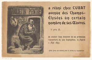 Invitation à une exposition de peintures de Louis Anquetin - Louis Anquetin