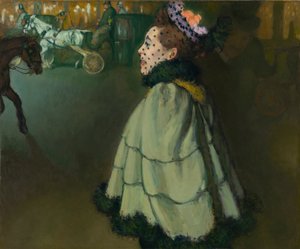Femme aux Champs-Élysées la nuit