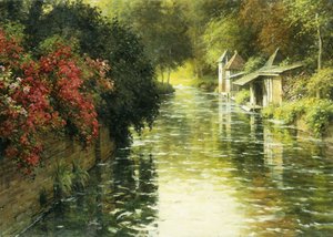 Paysage fluvial français - Louis Aston Knight