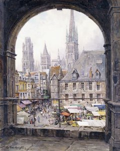 Place du marché, Rouen - Louis Aston Knight