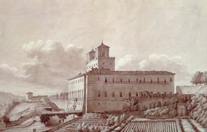 Villa Médicis sur la colline du Pincio à Rome, par Louis-Auguste Boileau, Italie