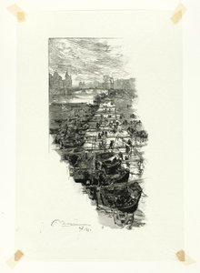Apple Market, vu du Pont Louis-Philippe, planche sept du Long de la Seine et des Boulevards